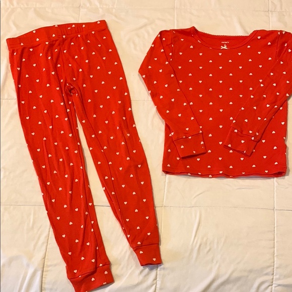 Carter's - Sz6 - Red Heart Kids Pajamas - Picture 4 of 7